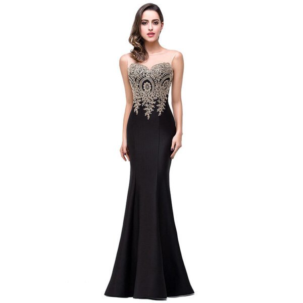 Amazon Europe dress sexy back hollow applique package hip dress fishtail skirt female perspective - Image 9