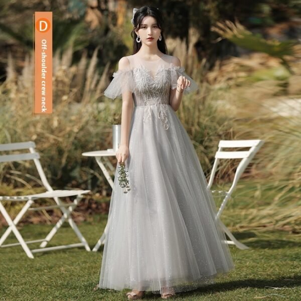 Dress Sisters Dress Female Gray Slim Fit Girlfriend Clothes - Image 5